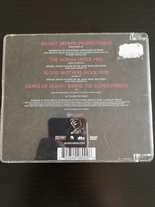 Iron Maiden DVD Single - Wildest Dreams Edição limitada 2003