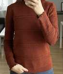 Sweter golf damski we wzorki