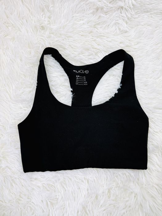 Biustonosz sportowy miękki XS 34 czarny H&M