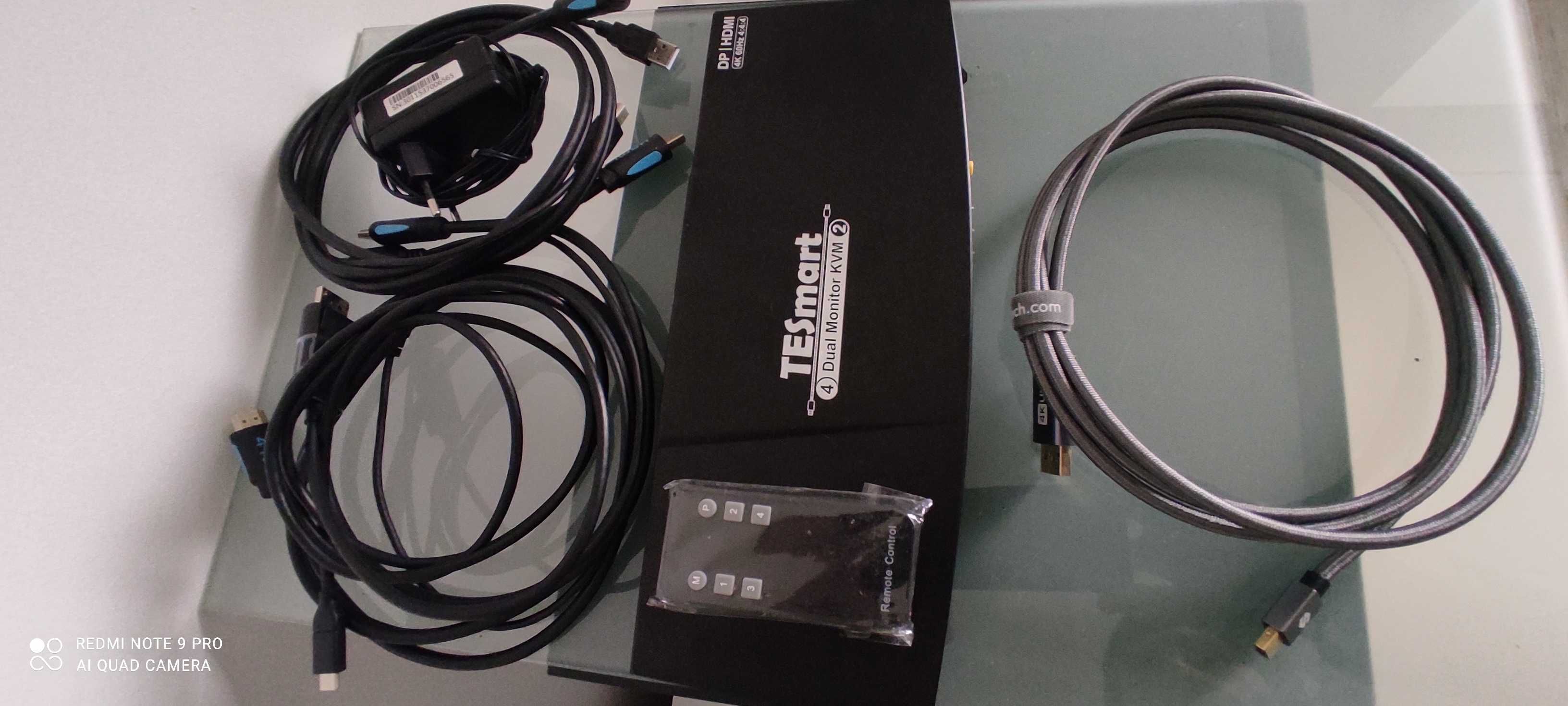 TESmart KVM konsola HDMI 4K na 2 monitory j.nowa Okazja