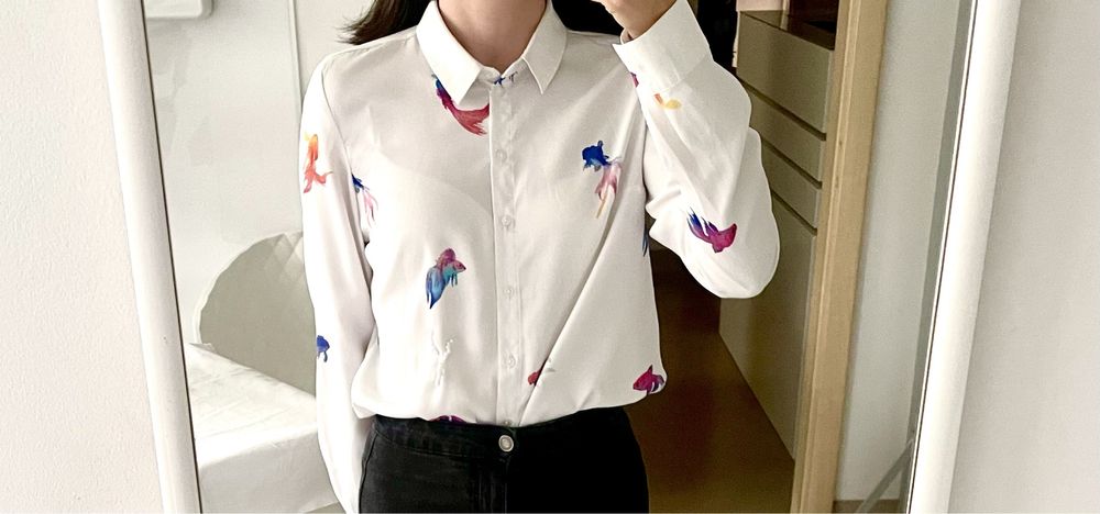 Koszula biała ryby Mohito 32-36