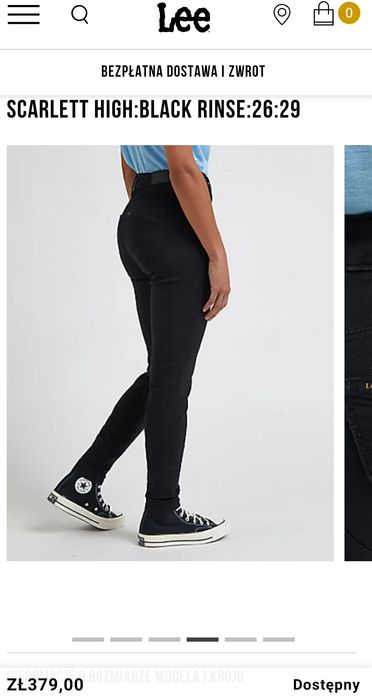 Lee Scarlett r26/33 dżinsy rurki damskie