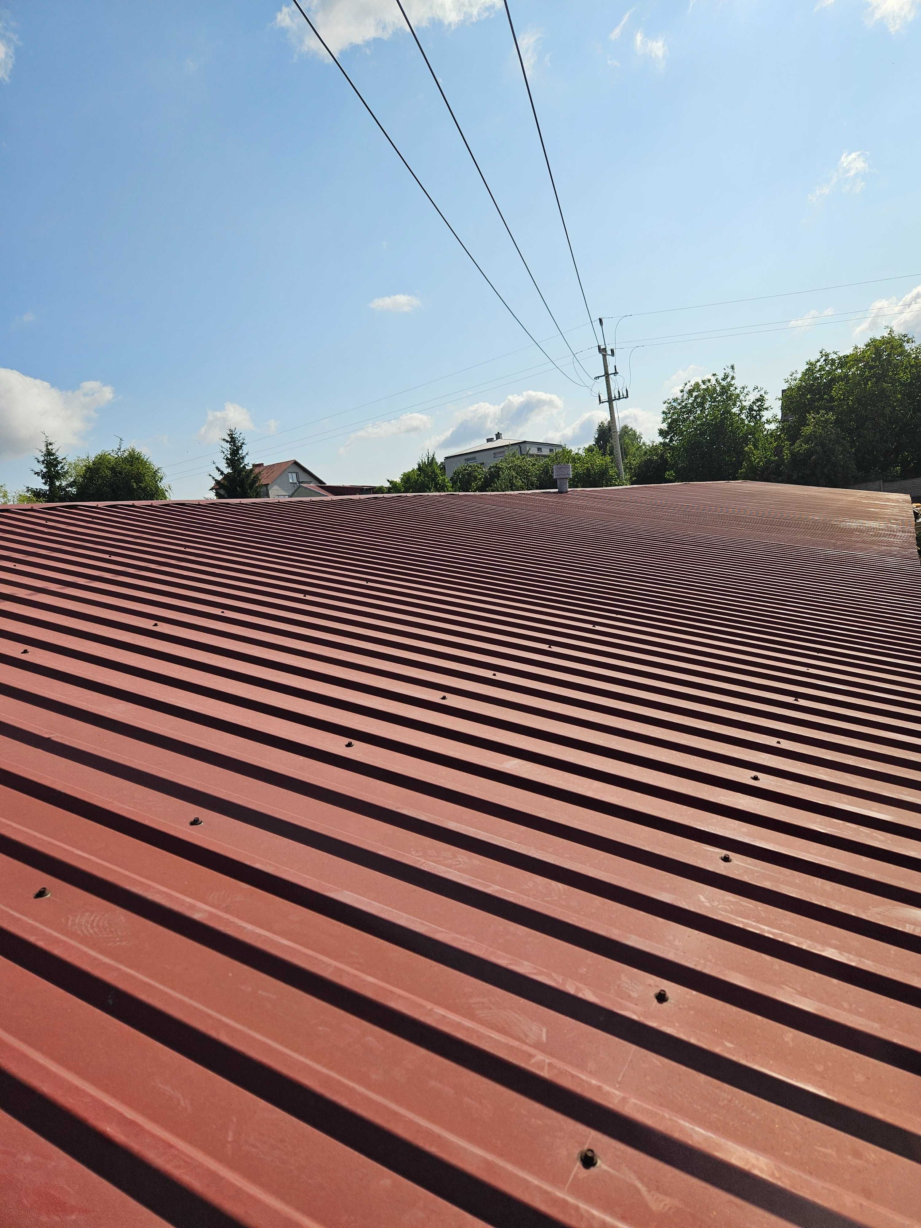 Blacha trapezowa - arkusze 4,50 x 1,15 m , kolor ceglany