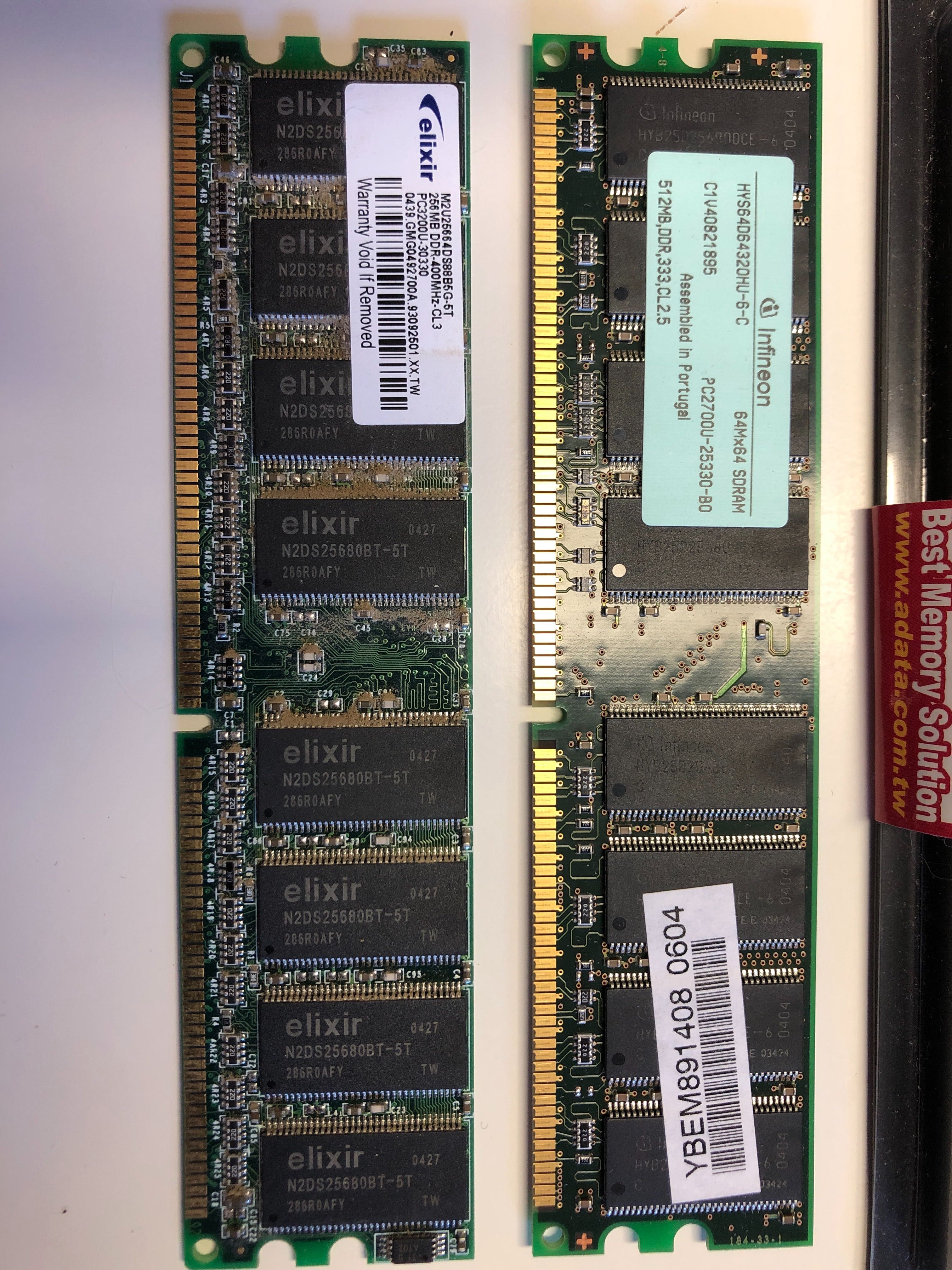 Memórias DDR 333/400