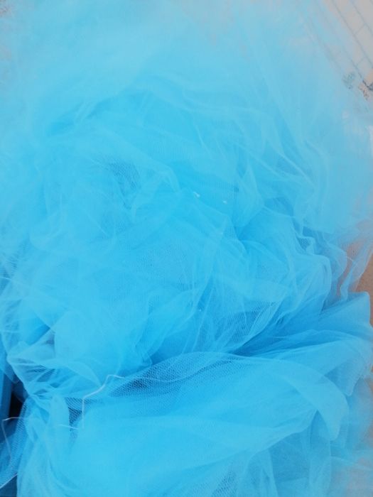 Tecido tule azul turquesa 1,00m x 2,80m