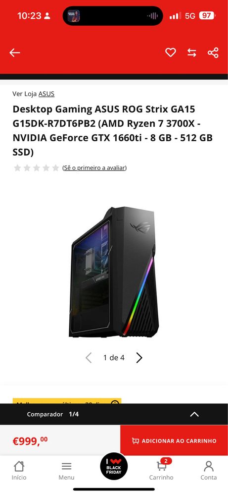 Vendo - PC Asus com monitor