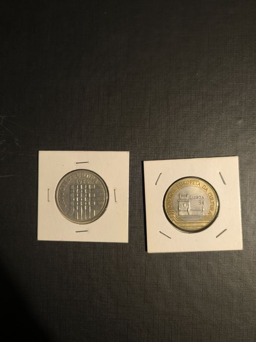 Moeda 200 escudos Lisboa 1994 e 25 escudos Europa