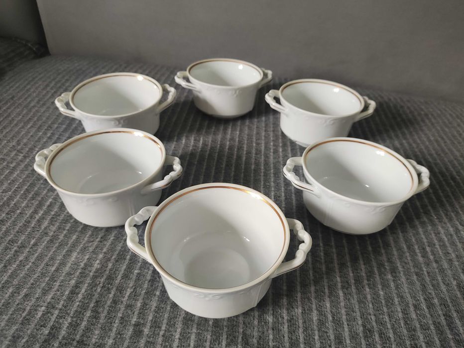 Zastawa Stołowa Filizanki Talerze Chodzież Serwis Obiadowy z porcelany