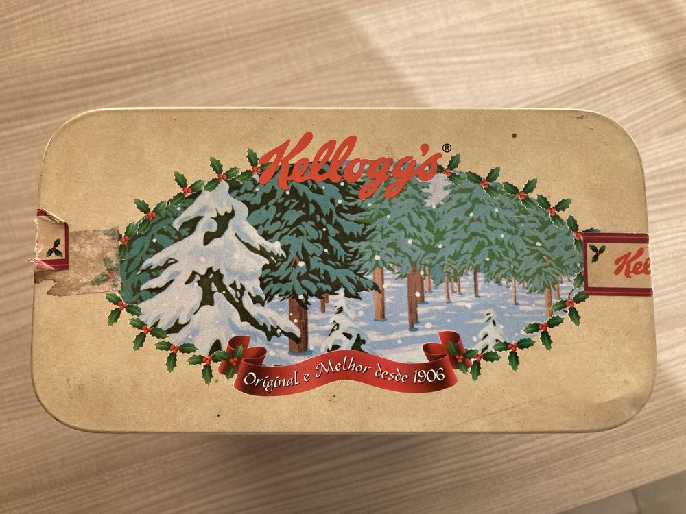 Caixa de Lata de Natal da kelloggs