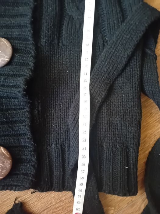 Sweter czarny rozpinany