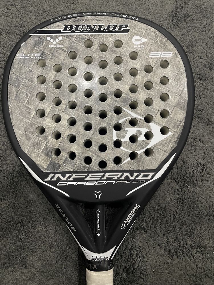 Vendo raquete NOVA de padel com saco Dunlop Inferno Carbon 24K carbono