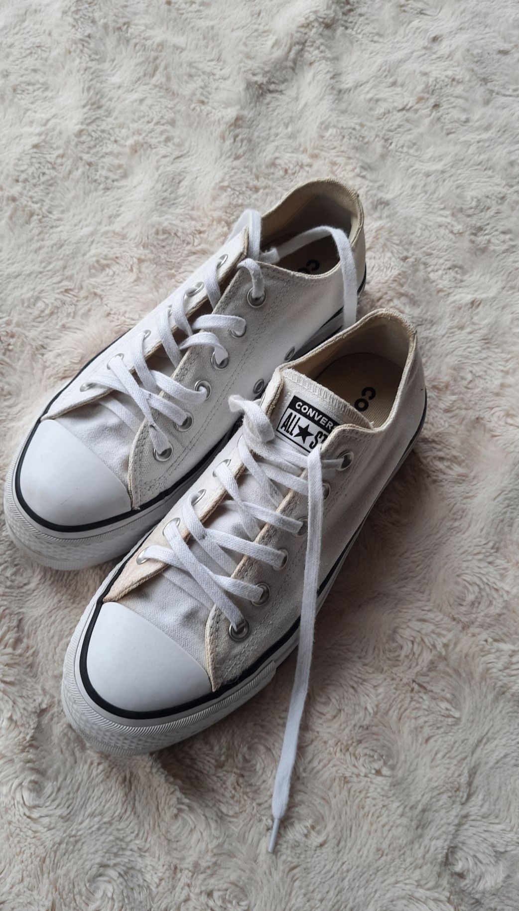 Białe Converse na platformie rozmiar 37,5/25 cm