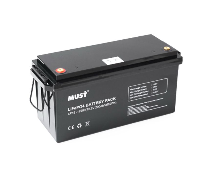 Аккумуляторная батарея Must LiFePO4 LP15-12200 12,8V 200Ah, 2,56kWh