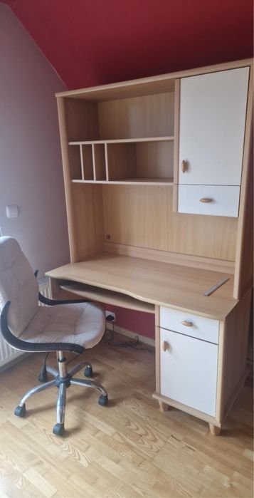 Zestaw mebli mlodziezoych biurko komoda szafa szafka regal ikea