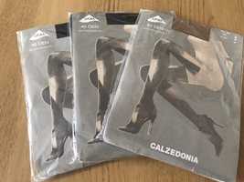 Calzedonia pończochy samonośne 40 DEN roz. 3/4 elisir i czarne