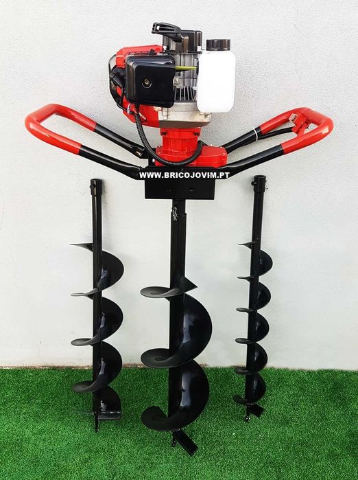Perfurador de Solo / Brocadora - Motor 52cc + 3 brocas - Novos