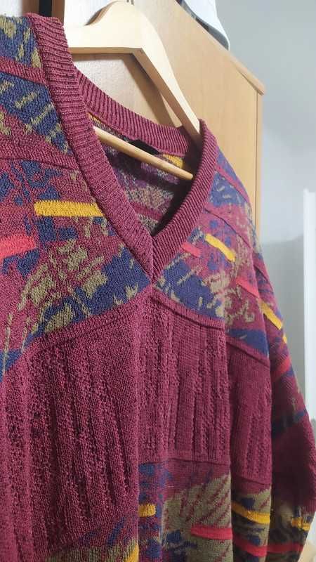 czerwony sweter made in italy