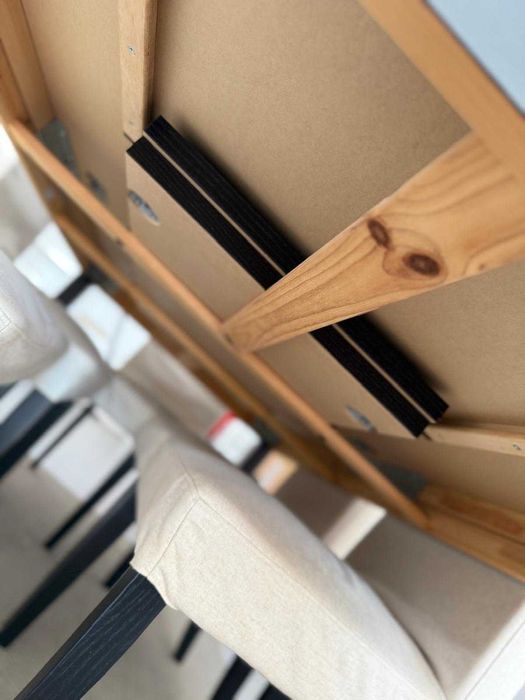 Conjunto mesa Bjursta + 6 cadeiras c/capa Henriksdal | IKEA