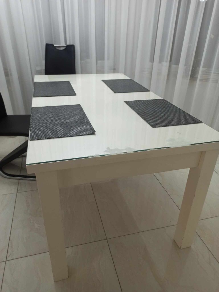 Duży Stół lakierowany 160 -280cm ecru