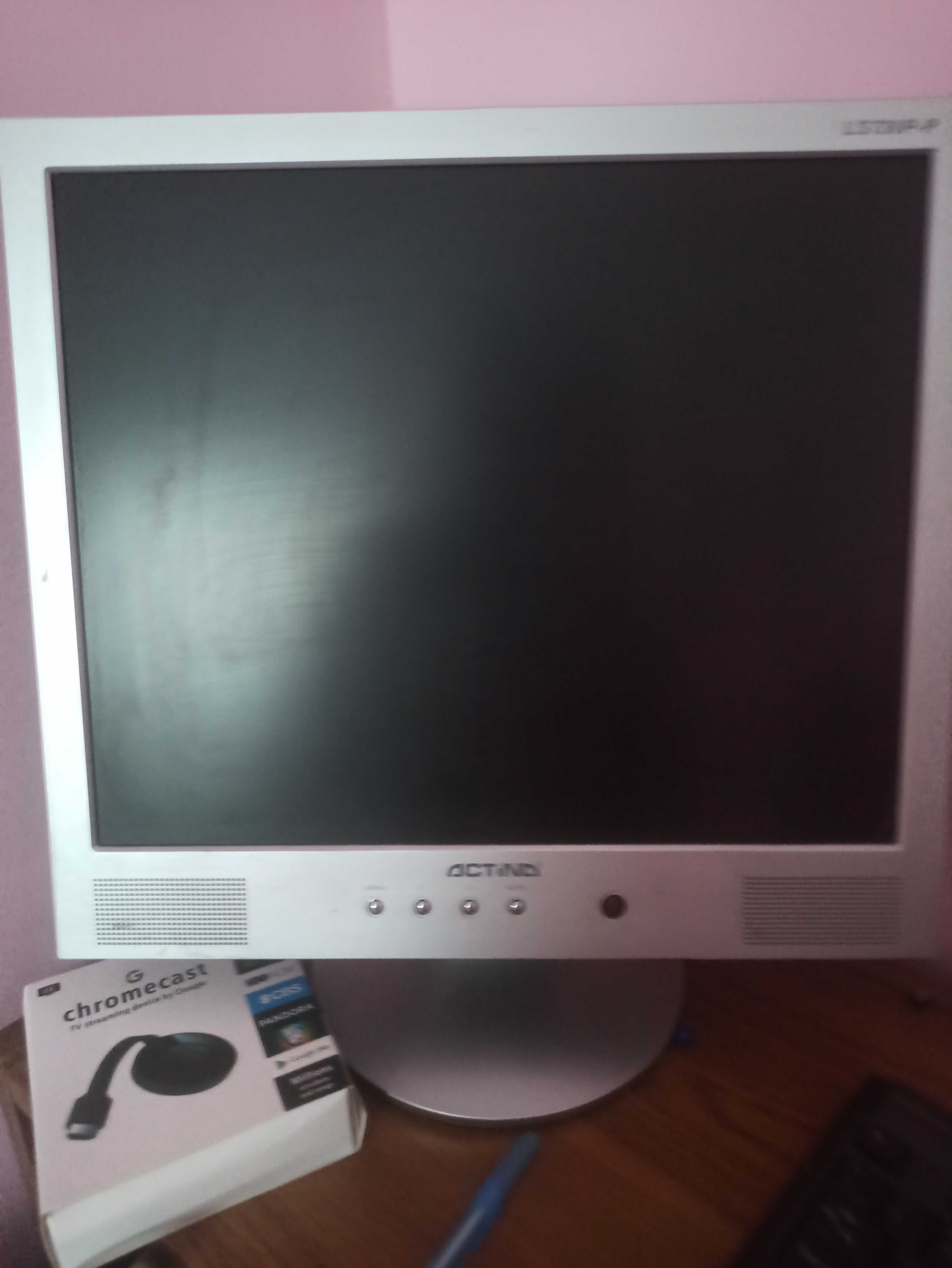 komputer PC + monitor Actina Windows XP AMD Athlon Radeon 9550