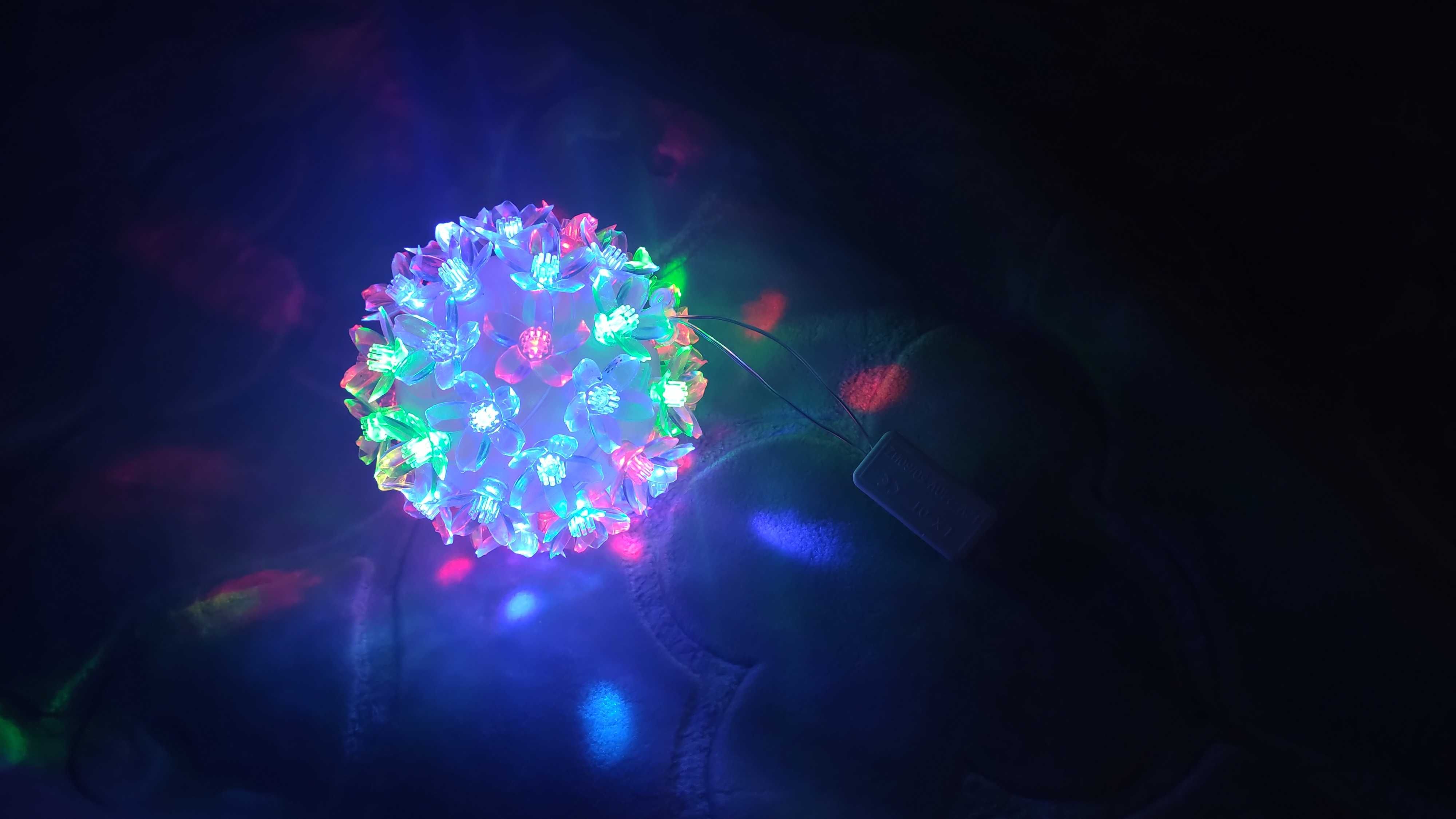 Kula wielkanocna kwiecista LED RGB (migocząca zasilanie sieciowe)