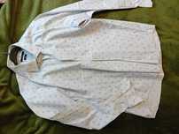 #Gucci koszula biała błękitna wzorki print 3XL