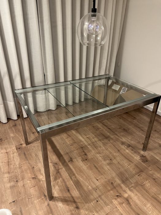Mesa de vidro jantar extensivel