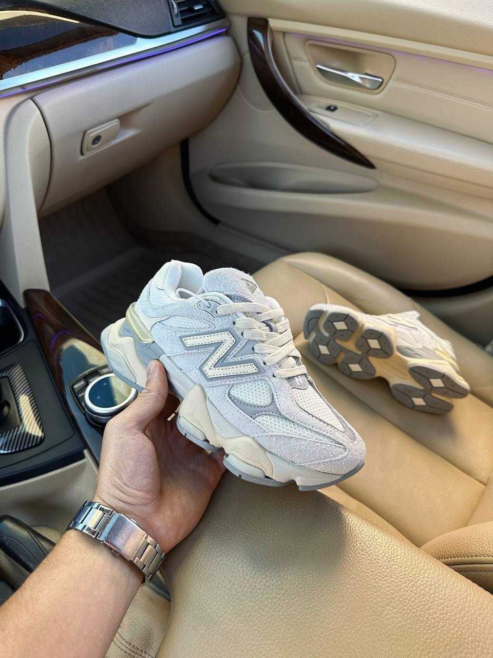 Жіночі кросівки New Balance 9060 сірий з бежевим ТОП