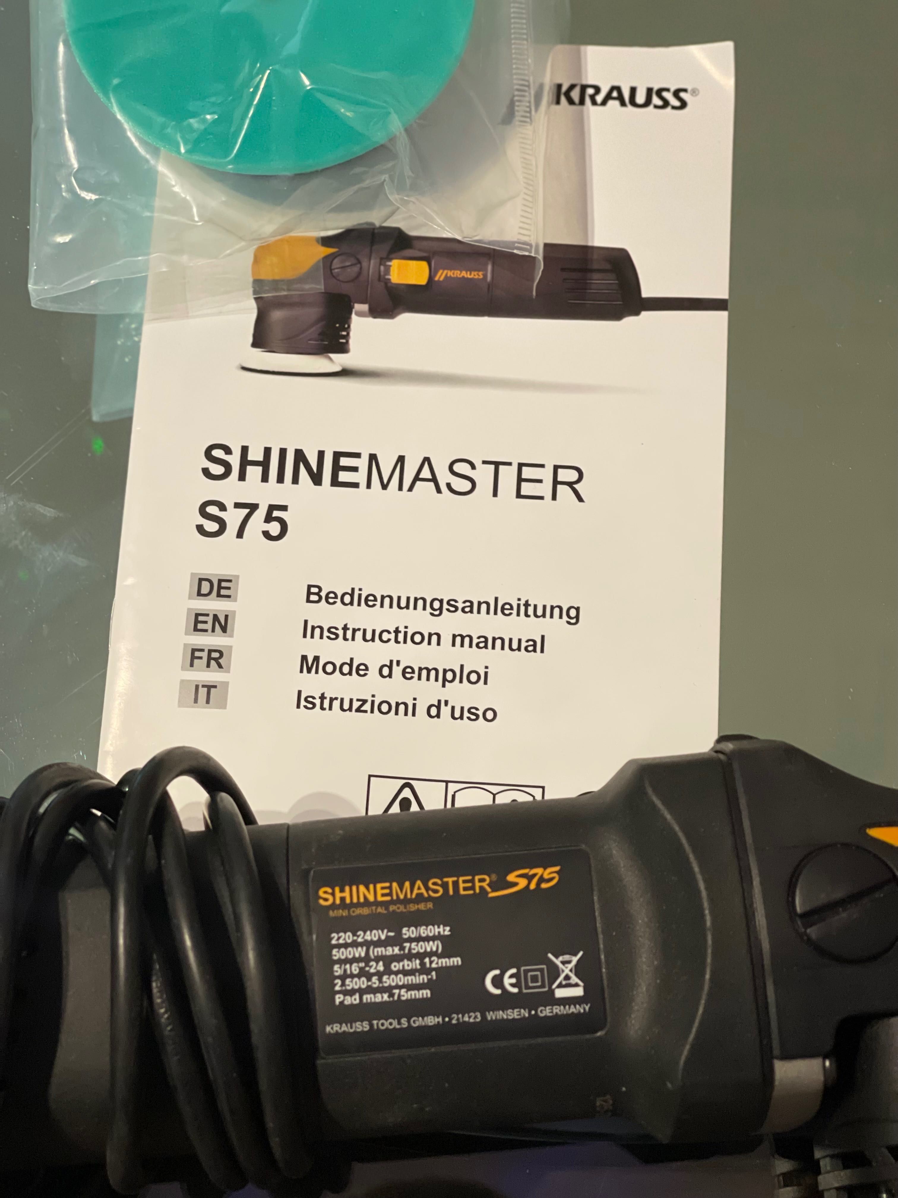 KRAUSS S75 Mini v2 - mała maszyna polerska DA Dual Action,