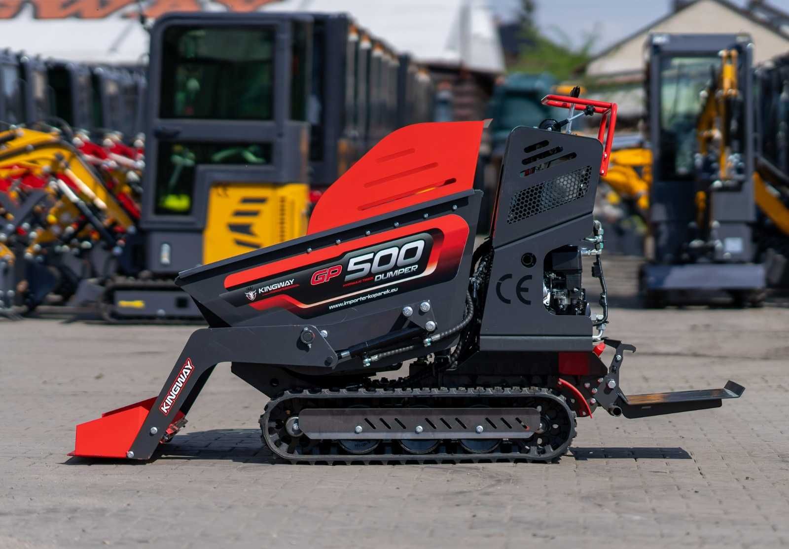 NOWA Gąsienicowa Taczka z ładowaczem Wozidło Wywrotka GP500 Dumper