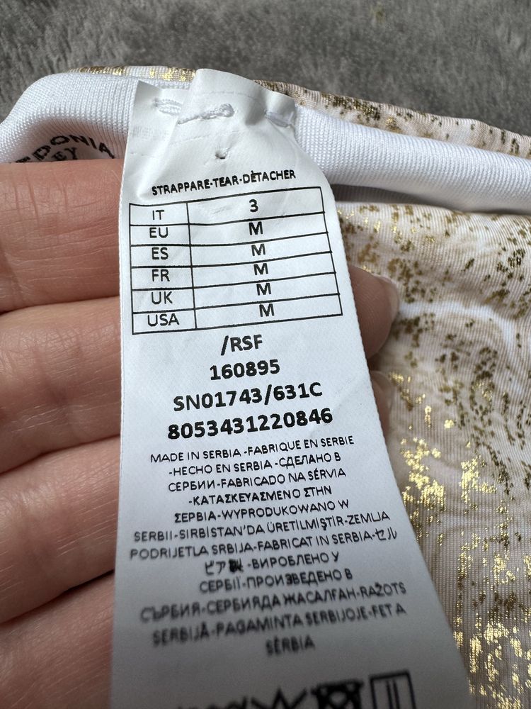 Strój kostium kąpielowy Calzedonia Marble Gold rozmiar M złoty