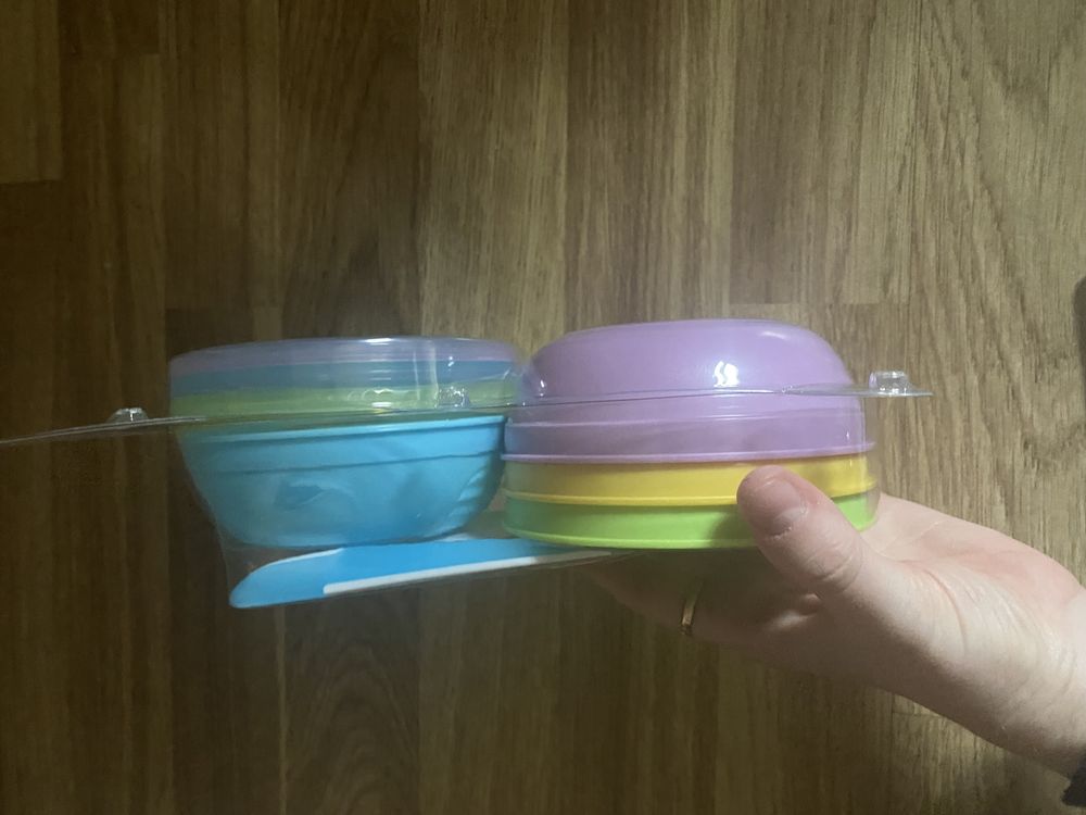 Новая посуда столовые приборы Munchkin тарелки ложки