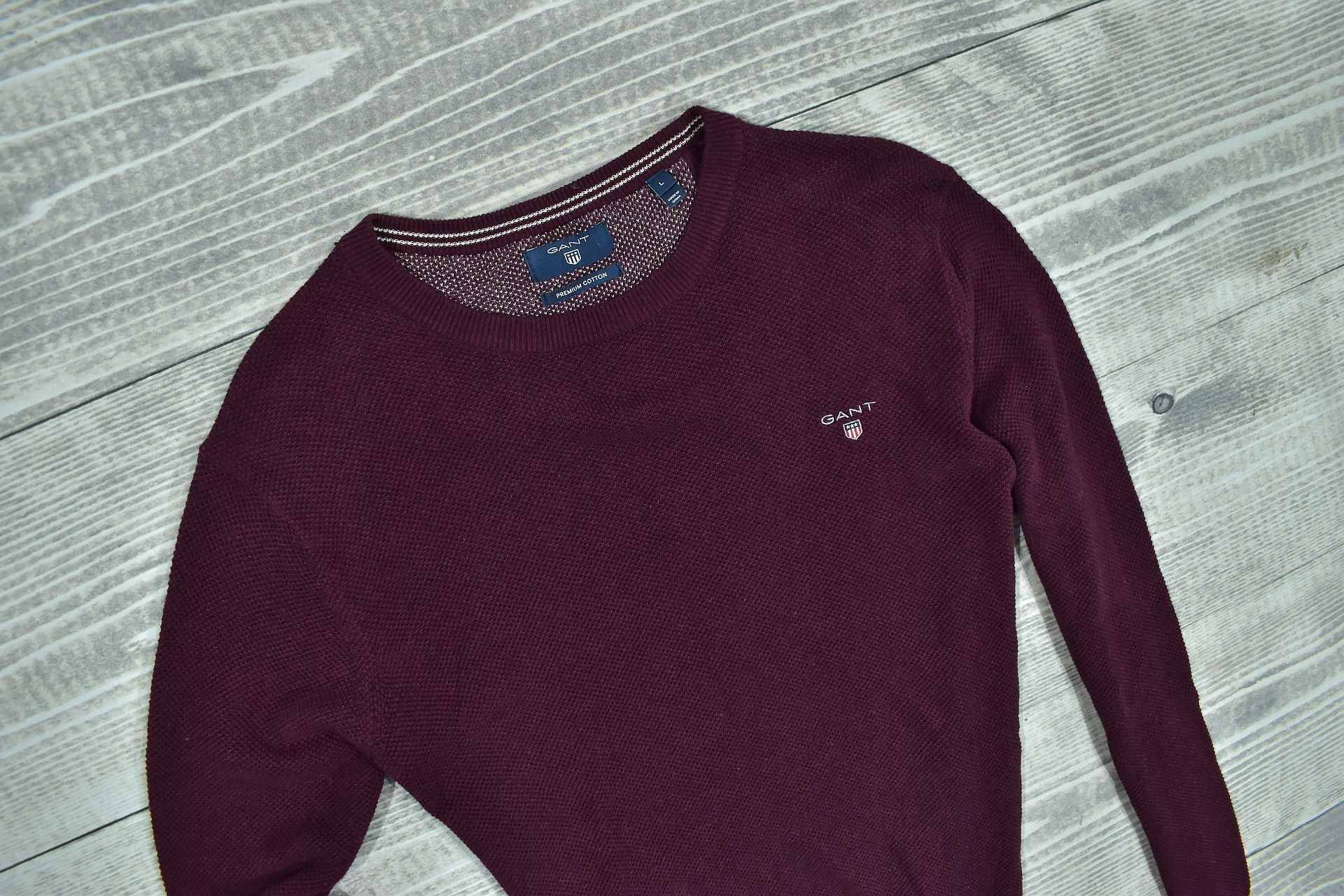 Gant Premium Cotton Bawełniany Sweter Męski / M
