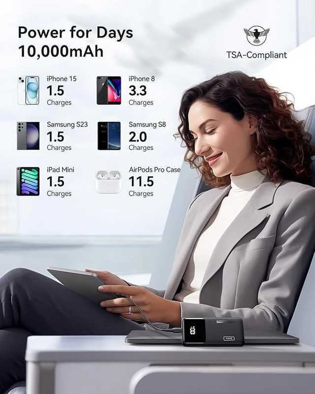 Iniu BI-B6 megapower slim 10.000 mAh power bank.
