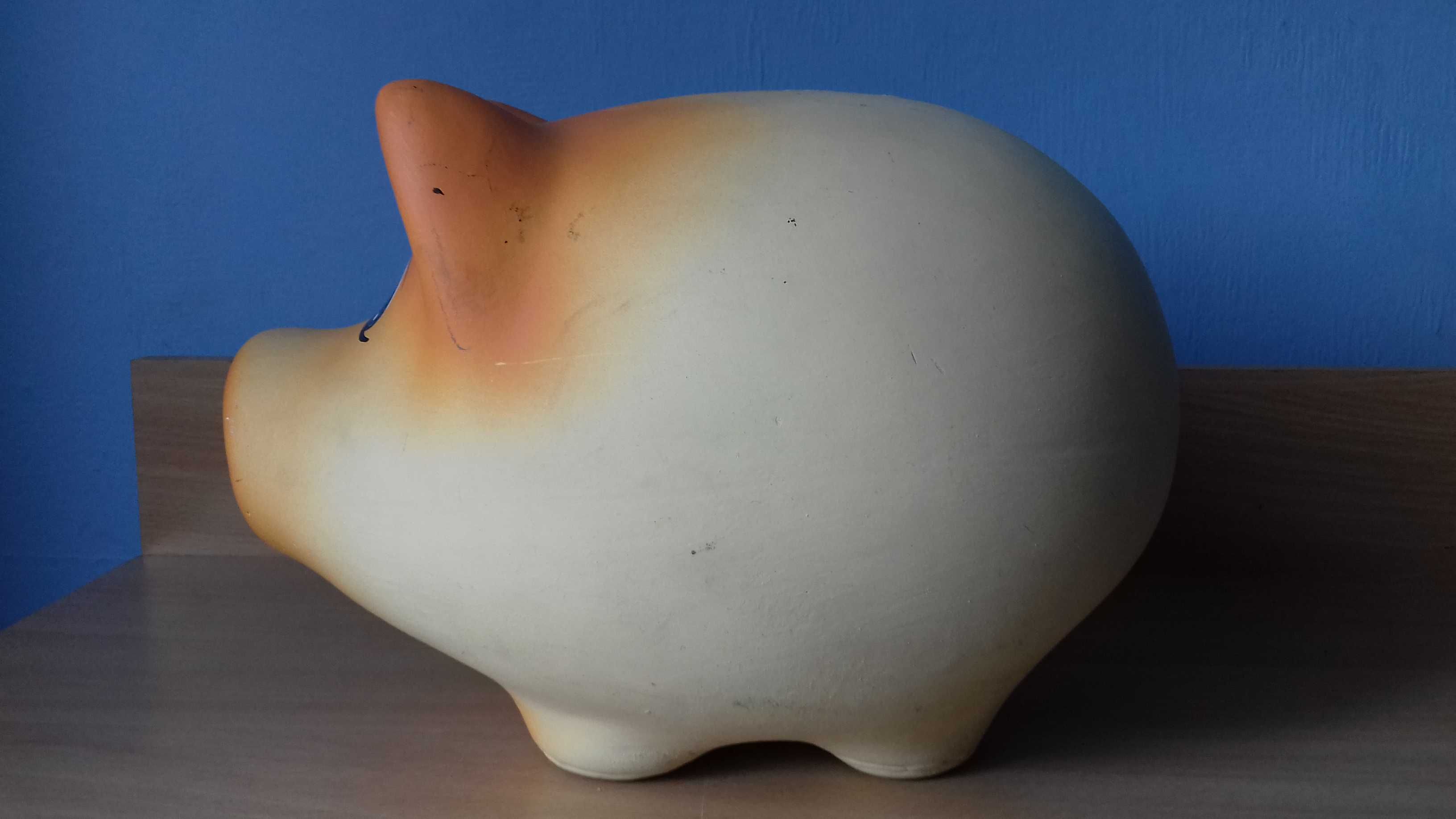 Wielka świnka ceramiczna - oryginalnie skarbonka