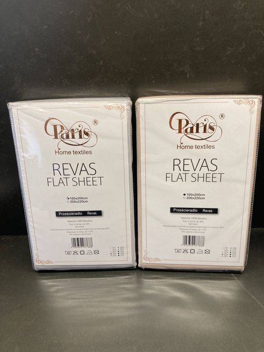 2x prześcieradło 160x200 bez gumki