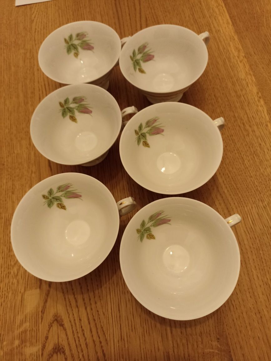 Komplet 6 filiżanek - porcelana Wałbrzych (2 zestawy)