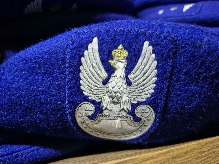 NOWE! Beret Wojskowy szafirowy Nadwislanski Orłem WP - rozmiar 61
