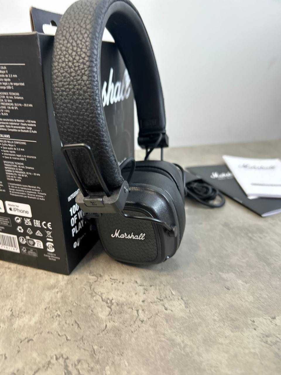 Акція! Бездротові Marshall Major 5 Black — До 100 годин роботи