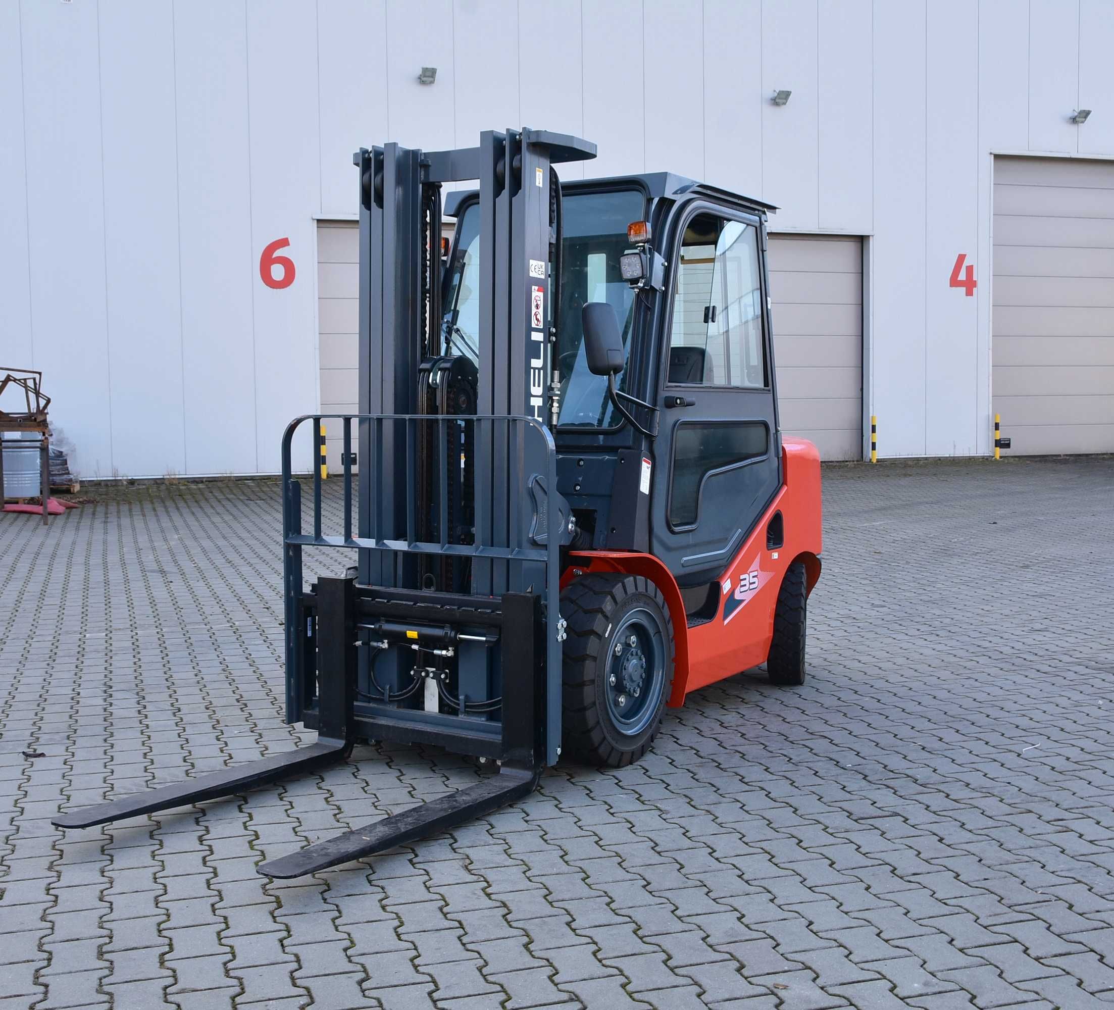 Wózek Widłowy Spalinowy Heli Diesel 3,5T Triplex 4,7M Pełna Kabina