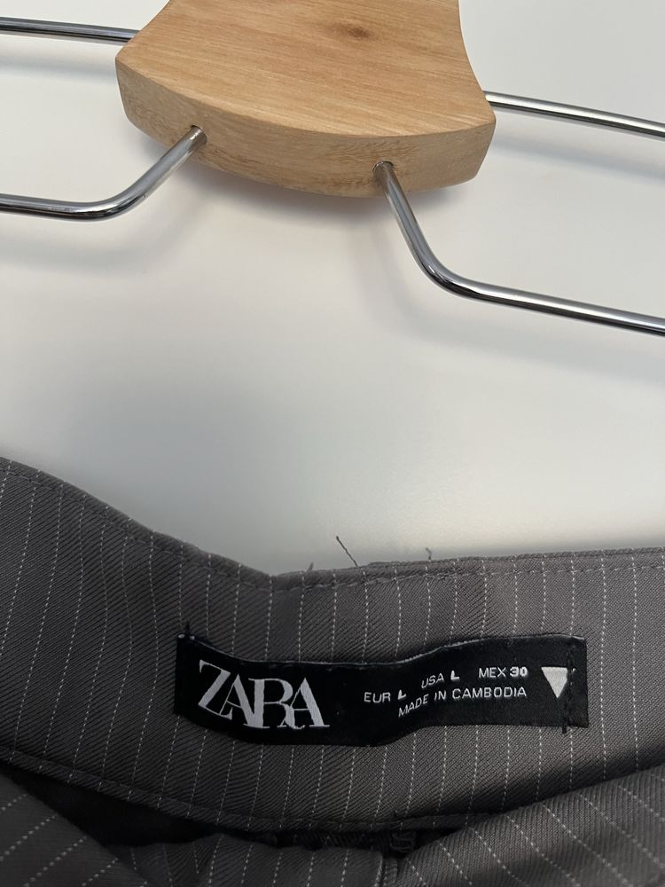 Szare spodnie garniturowe Zara