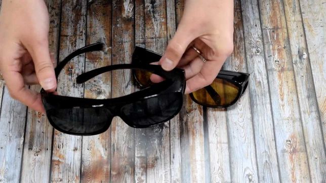 Антибликовые очки для водителя HD Vision 2 пары День + Ночь