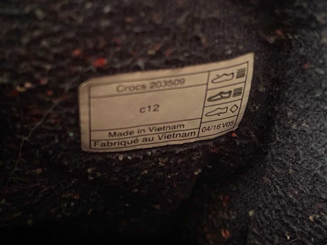 Дитячі чоботи CROCS демісезон (до -5), розмір С 12