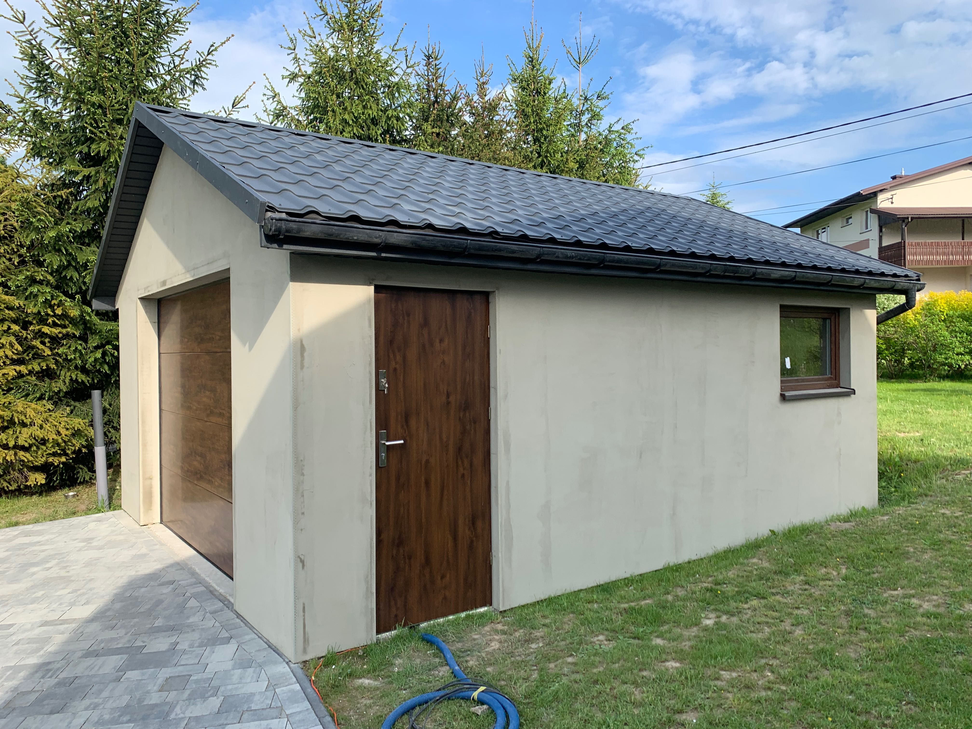 Garaż szkieletowy jednostanowiskowy drewniany ocieplany - Johny House