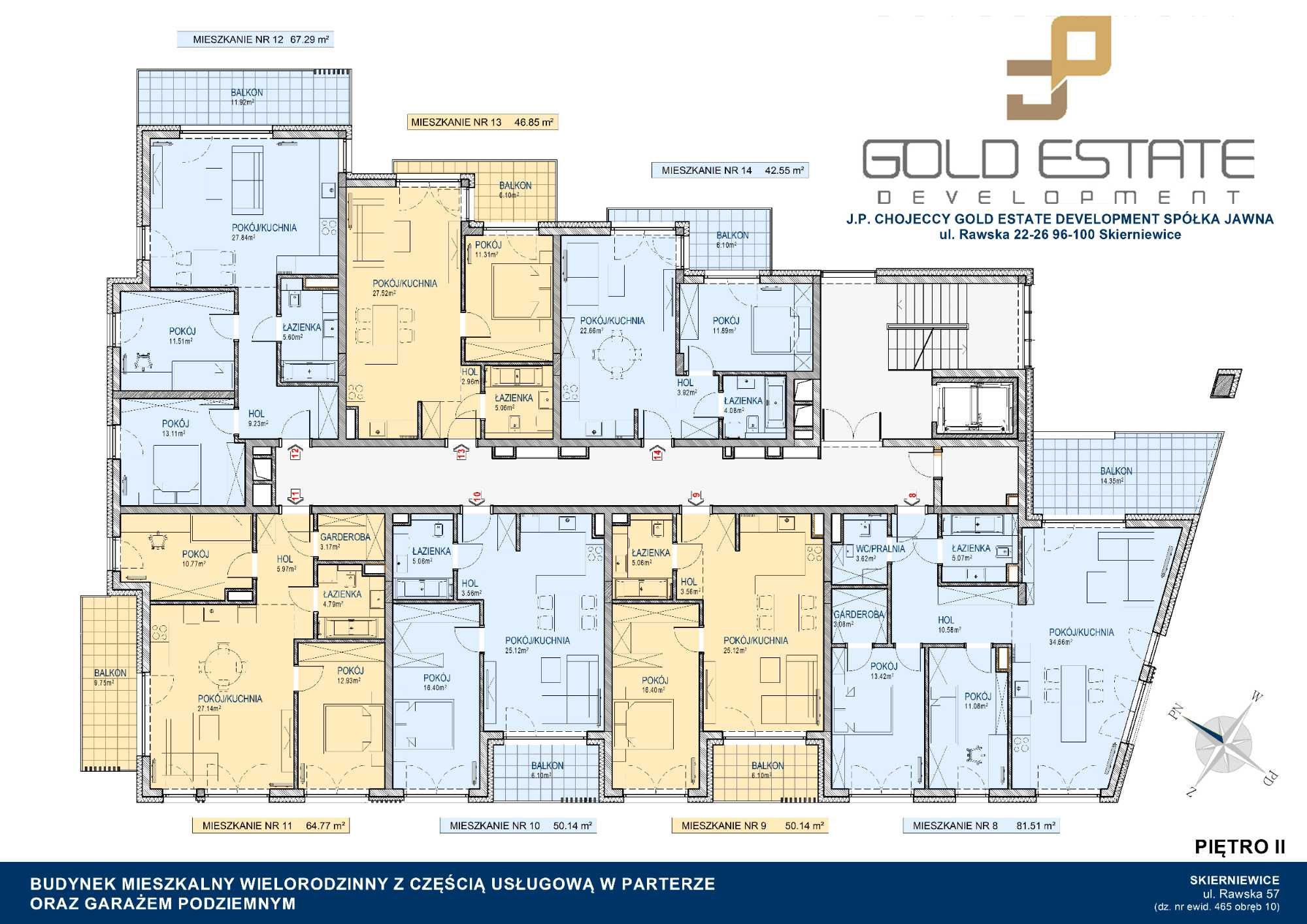 2-pokojowe mieszkanie 46,85 m² 543 460 zł 11 600 zł/m²