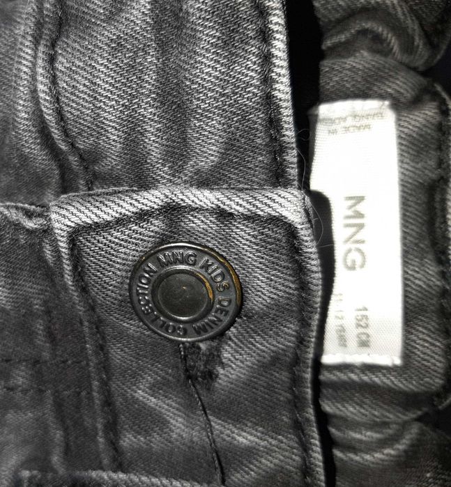 Джинсы MNG темносерые на девочку 10-11 лет