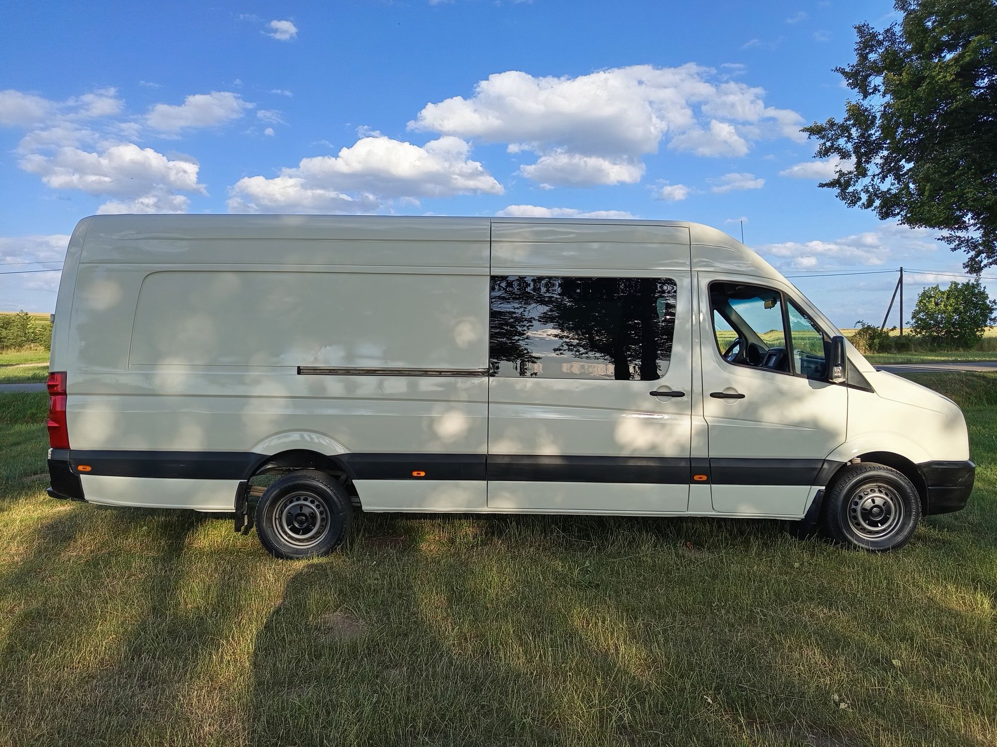 VW Crafter Maxi 2008r 2,5 163 KM Brygadówka,7 Osobowy Klimatyzacja Spr