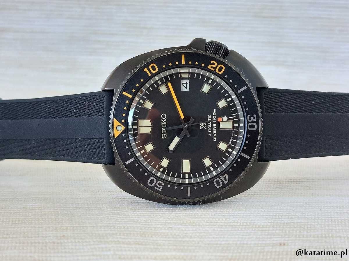 Zebarek męski  SEIKO SPB257J1 – czarny kultowy żółw w rozmiarze 40 mm