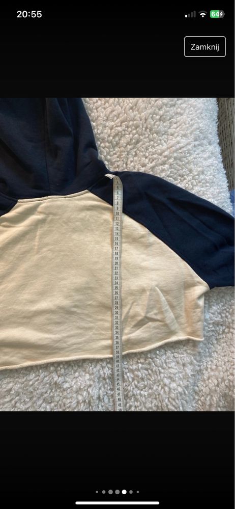 Bluza z kapturem o krótszym kroji z napisem Yale Zara r.M