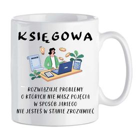 Kubek z nadrukiem Księgowa, Zabawny tekst BI-KS-007